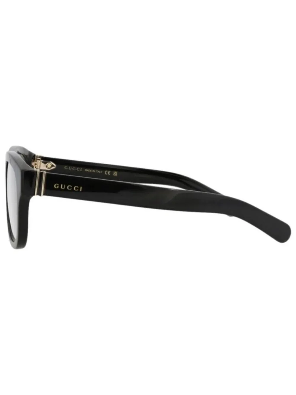 New Gucci Mens Square/Rectangle Black Black Transparent Fashion Designer Eyeglas